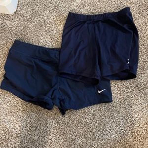 Two pairs of navy spandex